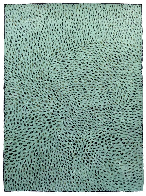 Uden titel, 2018, akryl på papir, indrammet 91 x 71 cm. - 8.000 kr.