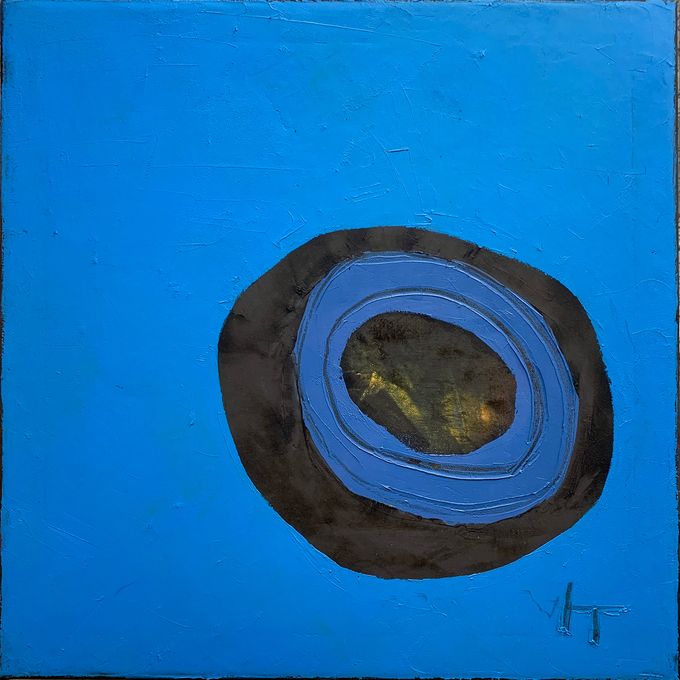 Uden titel, 2020, olie på lærred, 50 x 50 cm. - Pris: 9.600 kr.