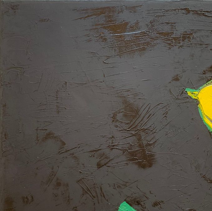 Uden titel, 2021, olie på lærred, 50 x 50 cm. - Pris: 9.600 kr. - SOLGT
