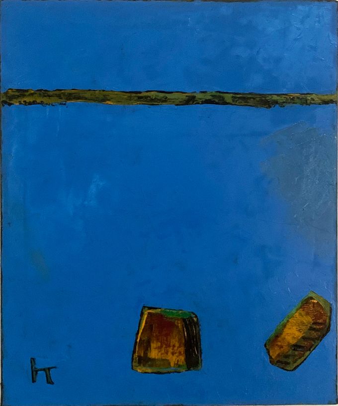 U. t., 2022, olie på lærred, 60 x 50 cm. - Pris: 11.500 kr.